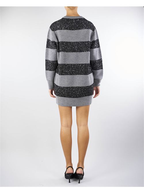 Striped wool sweater with sequin thread Elisabetta Franchi ELISABETTA FRANCHI | abito | AM34M47E2CY9